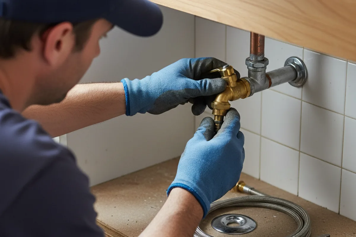 Shutoff valve and fitting work during Well Pump Repair in Crystal Bay